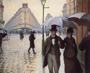 Paris,The Places de l-Europe on a Rainy Day Gustave Caillebotte